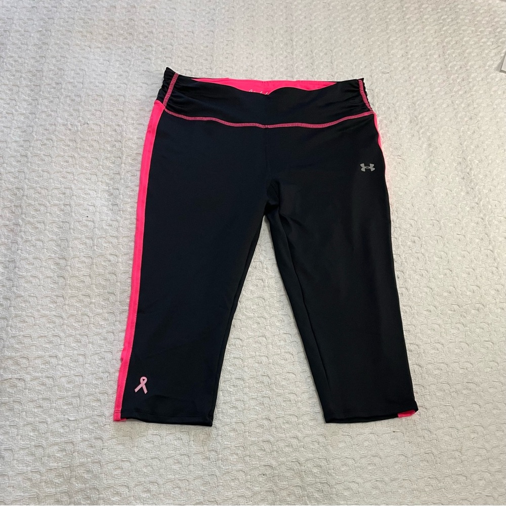 Under Armour Black and Pink‎ Fitness Leggings
size M Breast Cancer Awareness.. - Picture 9 of 11